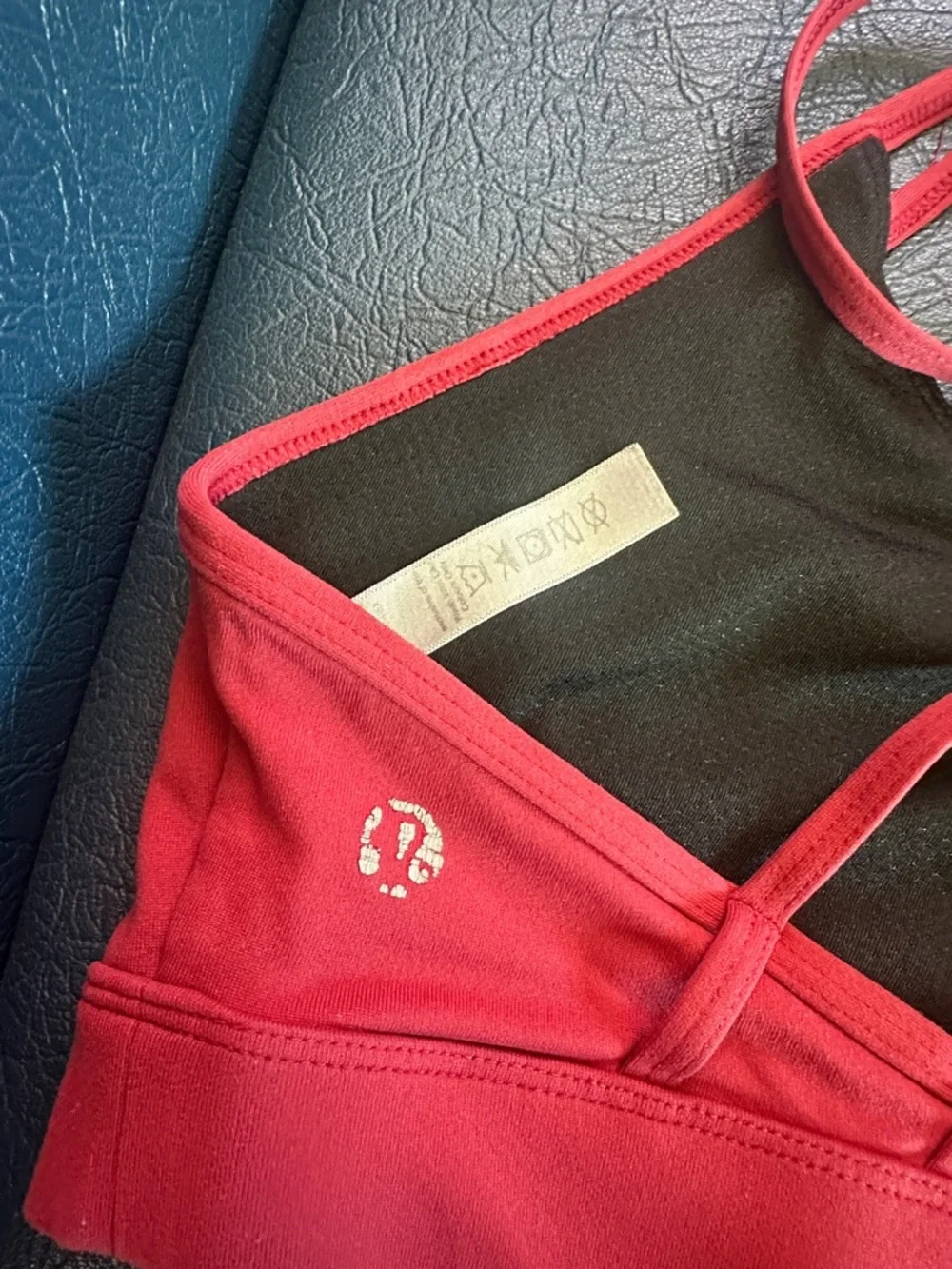 lululemon athletica Red Strappy Sports Bra